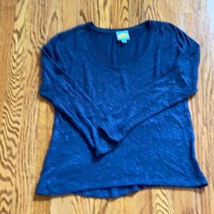 C&C California navy scoop neck knit tee